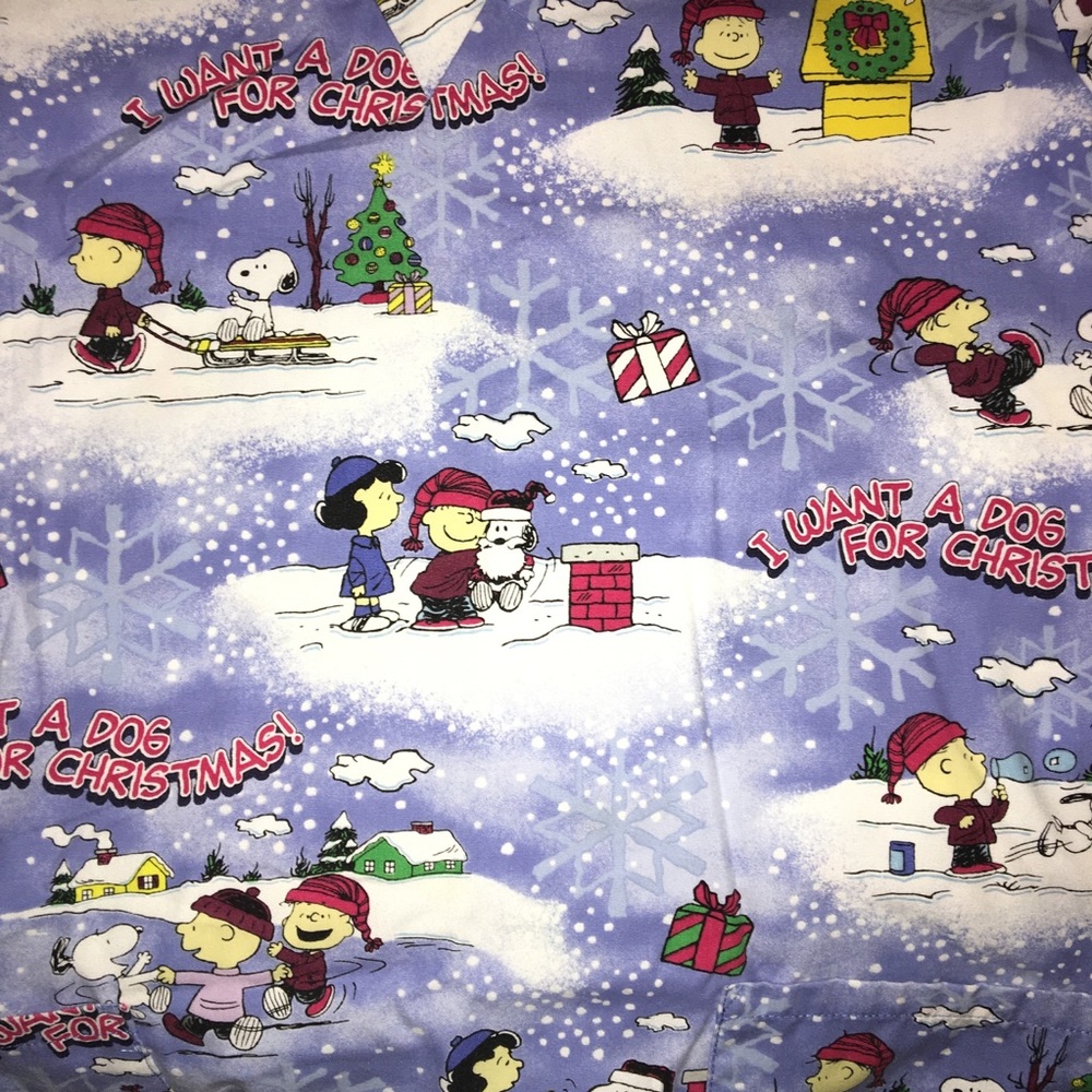 Scrub Top Peanut Snoopy Size S